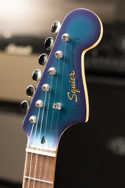 Squier FSR Classic Vibe '60s Jazzmaster, Laurel Fingerboard, White Pearloid Pickguard, Matching Headstock Electric Guitar - Competition Burgundy