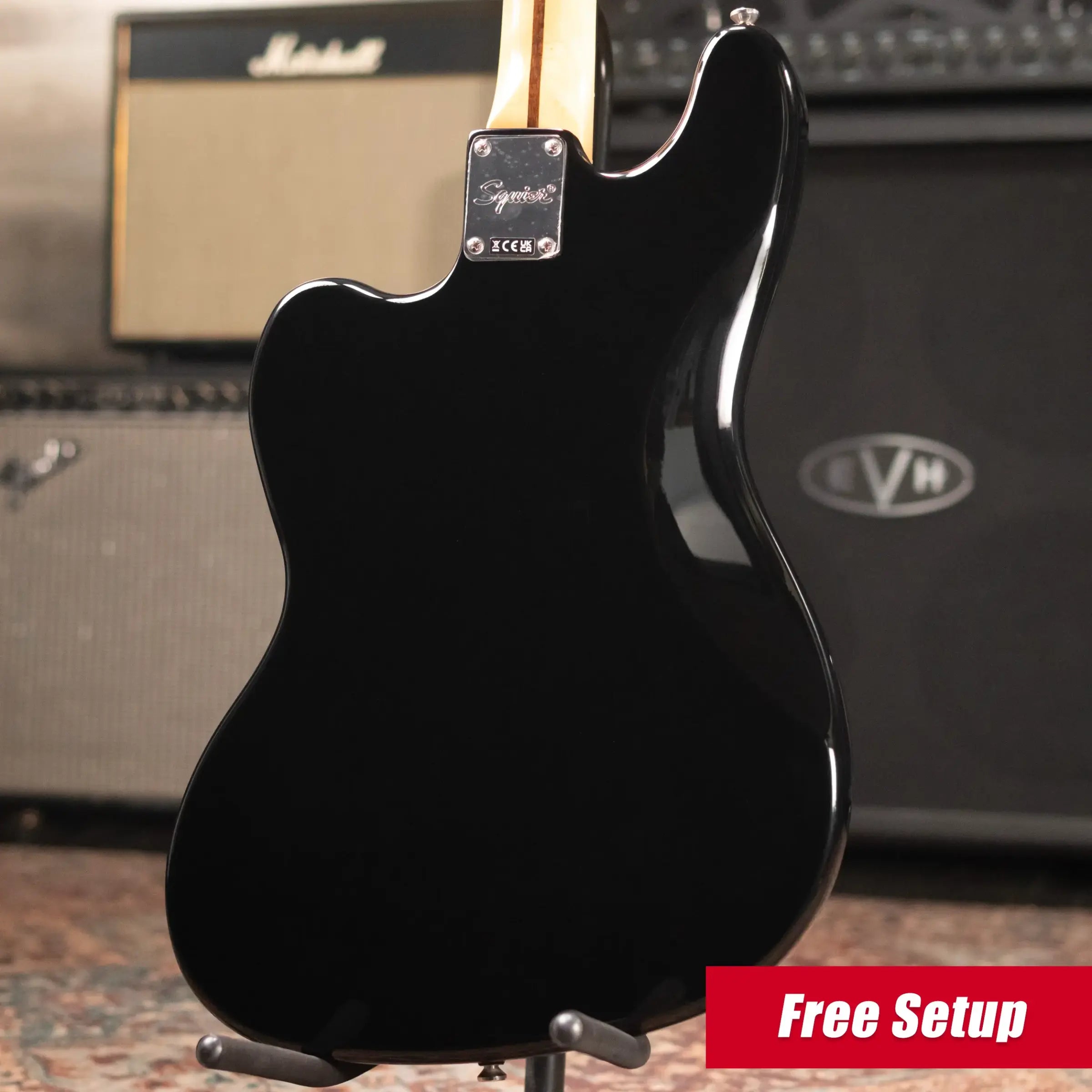 Squier FSR Classic Vibe Bass VI - Black with Matching Headstock