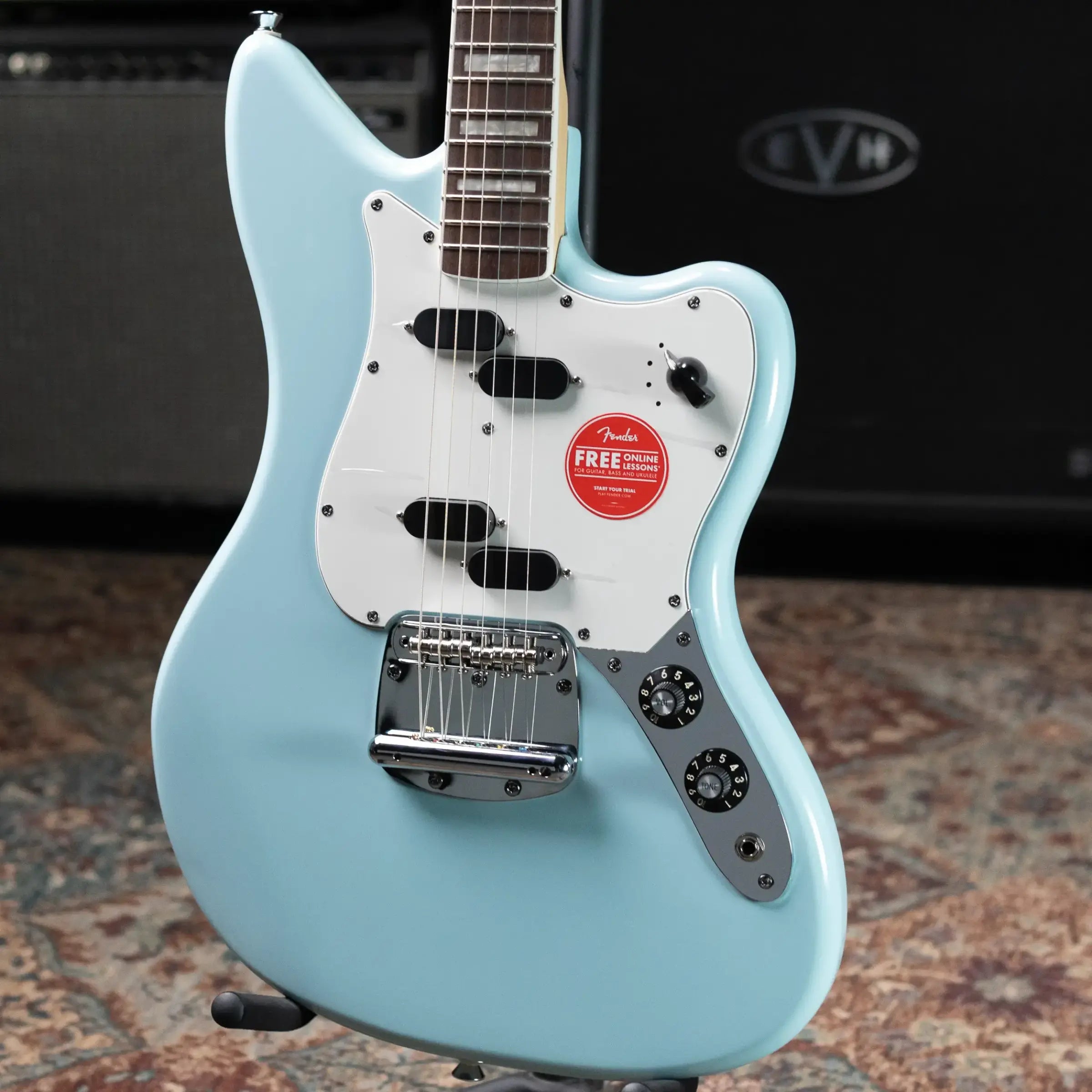 Squier Paranormal Electric VI Electric Guitar - Daphne Blue