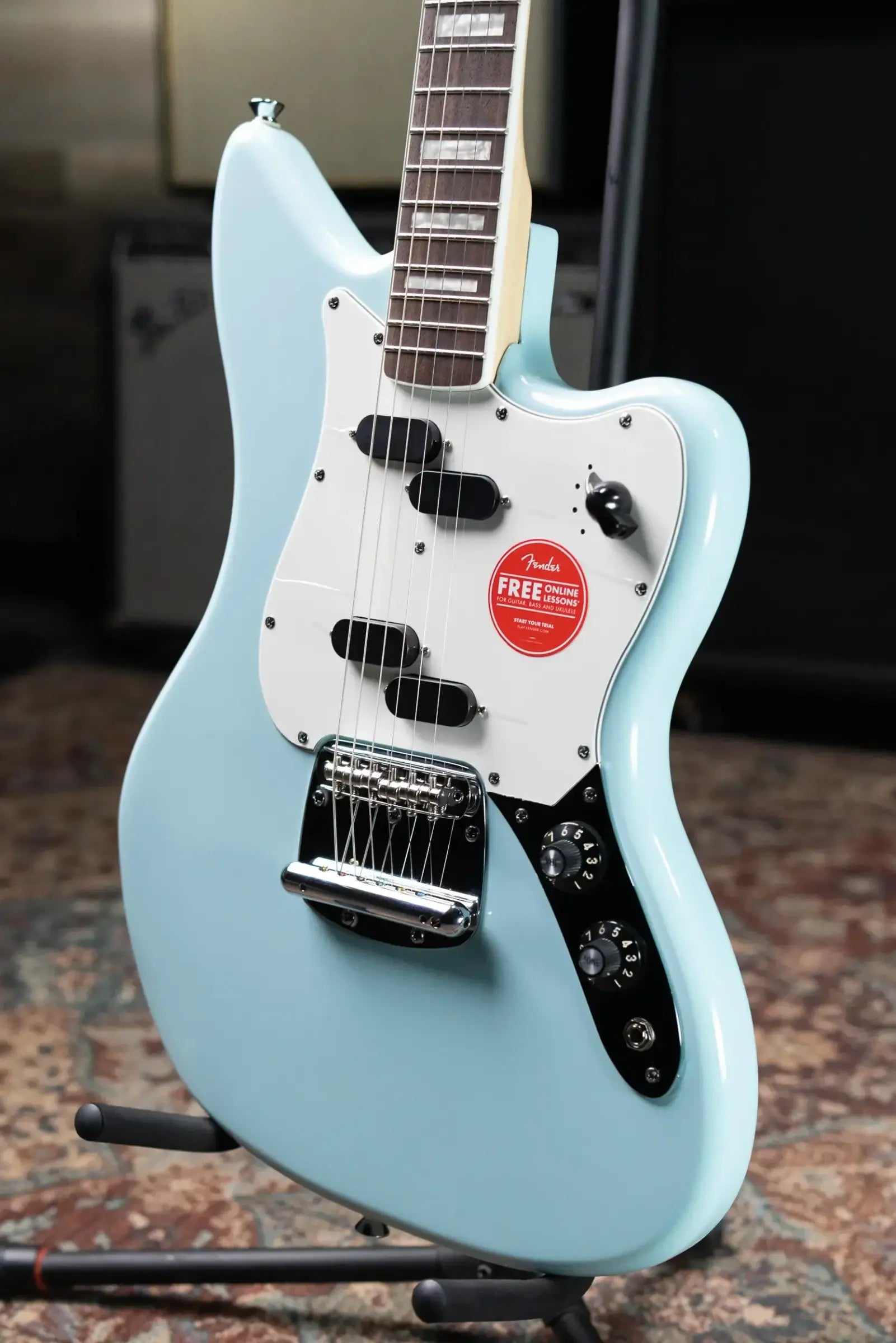 Squier Paranormal Electric VI Electric Guitar - Daphne Blue