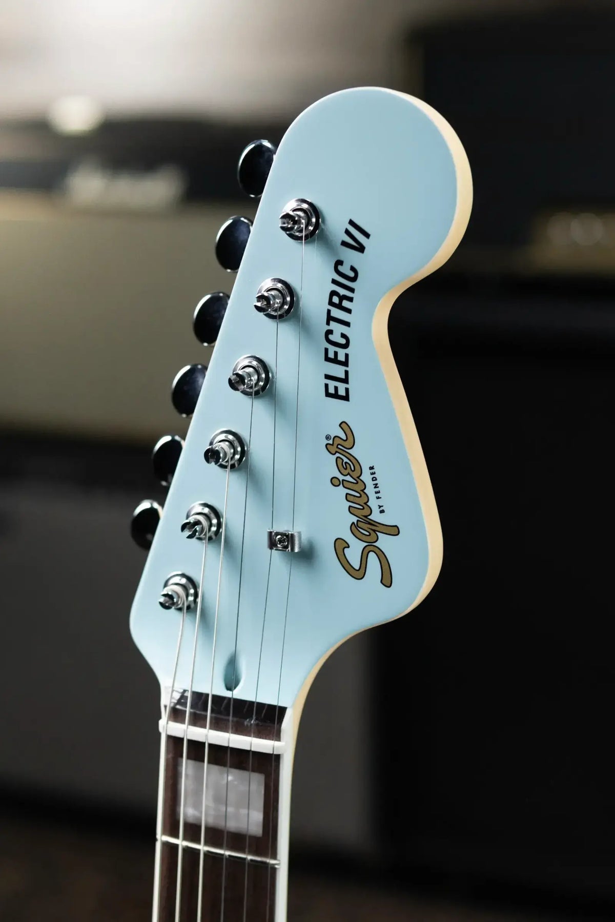 Squier Paranormal Electric VI Electric Guitar - Daphne Blue