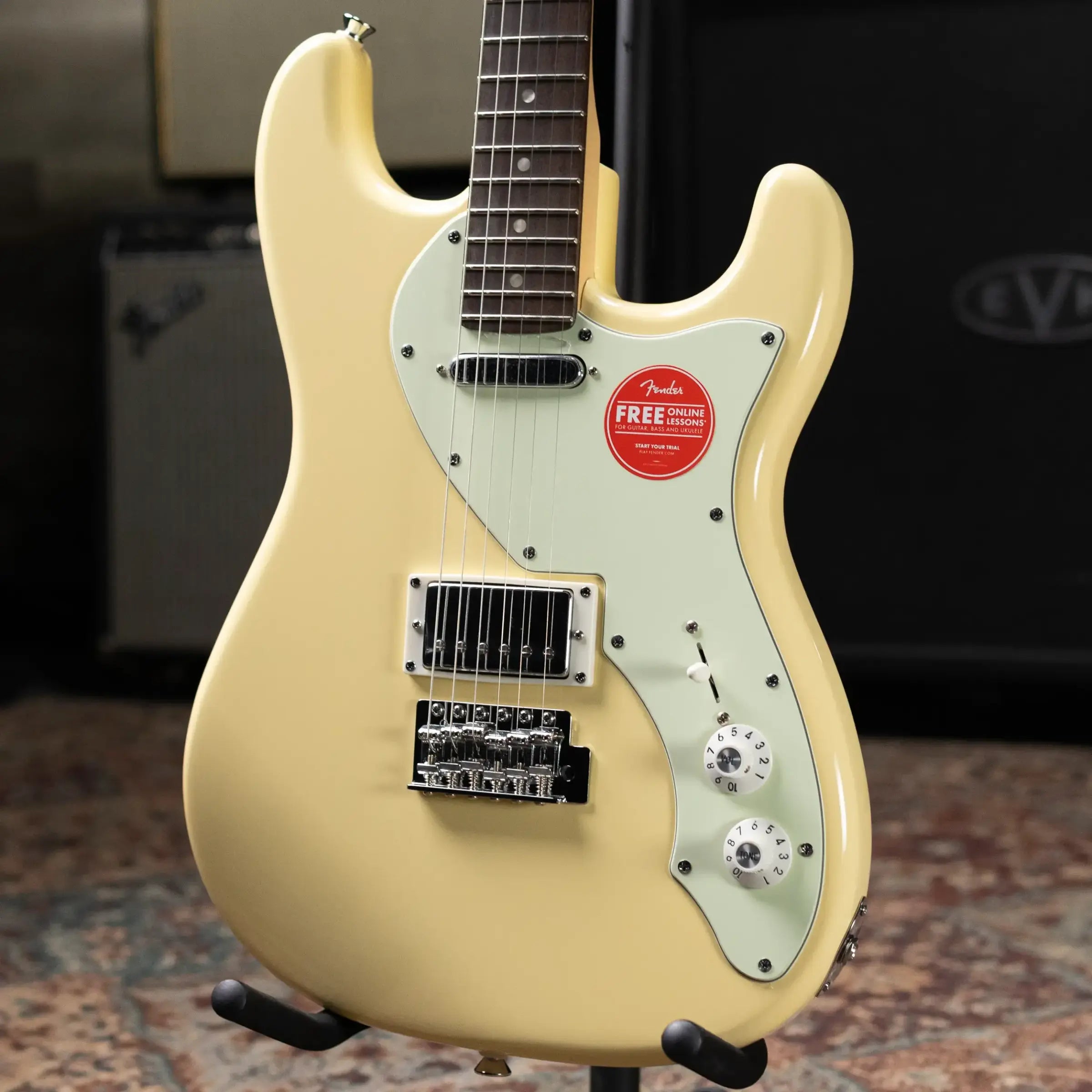 Squier Paranormal Stratocaster Deluxe Electric Guitar - Vintage White