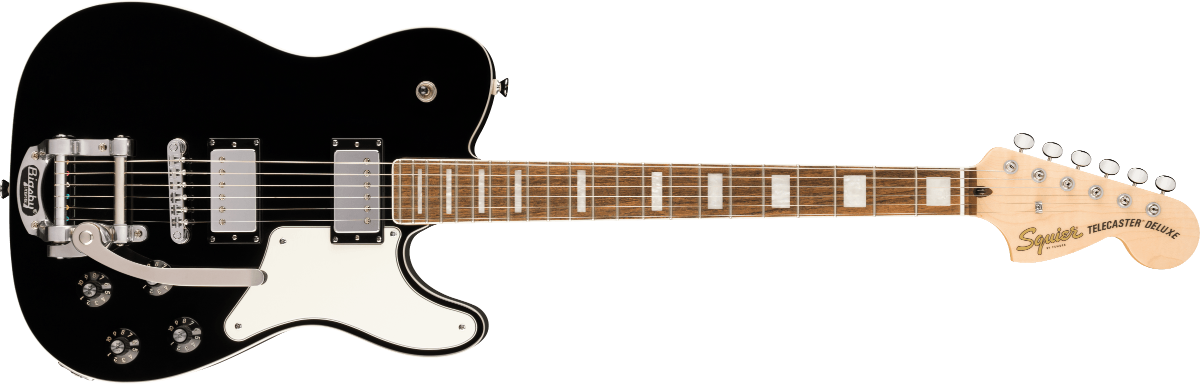 Squier Paranormal Troublemaker Telecaster Deluxe Bigsby Electric Guitar - Black
