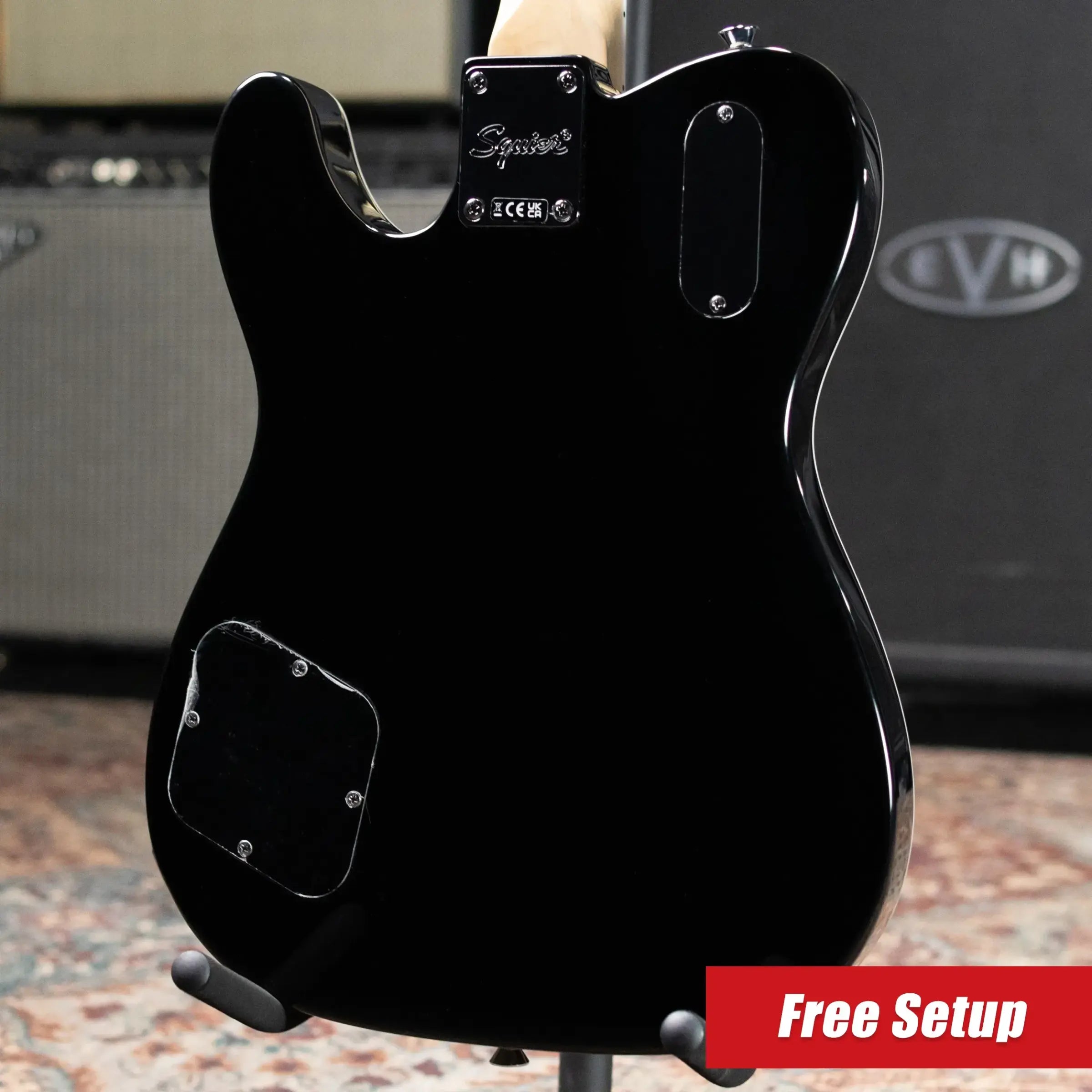 Squier Paranormal Troublemaker Telecaster Deluxe Bigsby Electric Guitar - Black