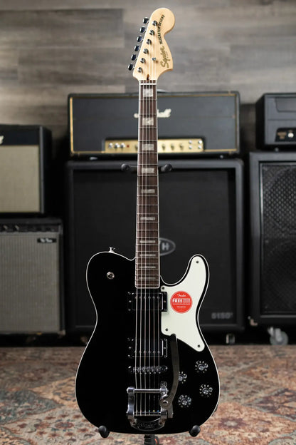 Squier Paranormal Troublemaker Telecaster Deluxe Bigsby Electric Guitar - Black