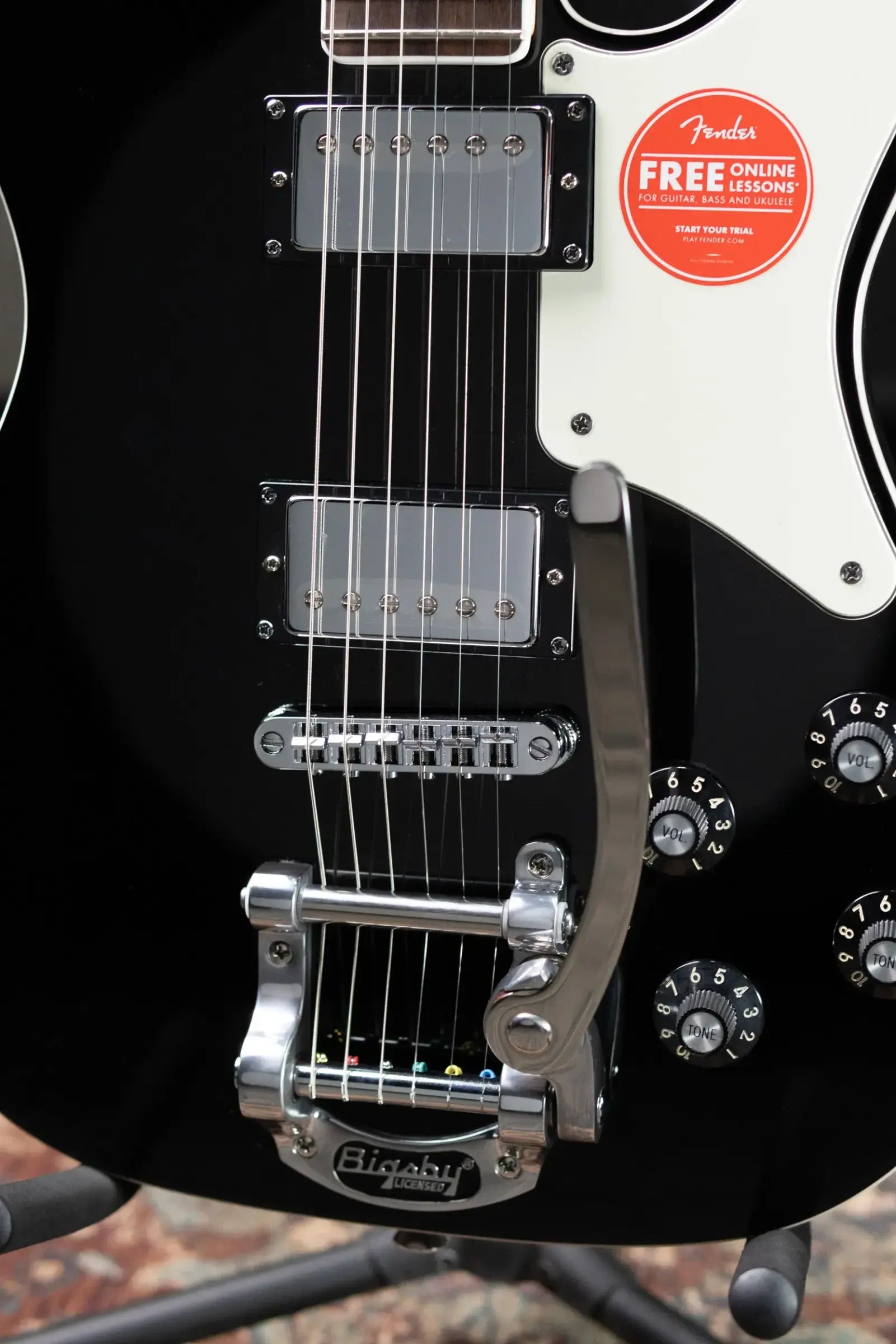 Squier Paranormal Troublemaker Telecaster Deluxe Bigsby Electric Guitar - Black