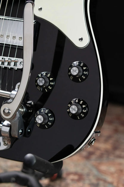 Squier Paranormal Troublemaker Telecaster Deluxe Bigsby Electric Guitar - Black