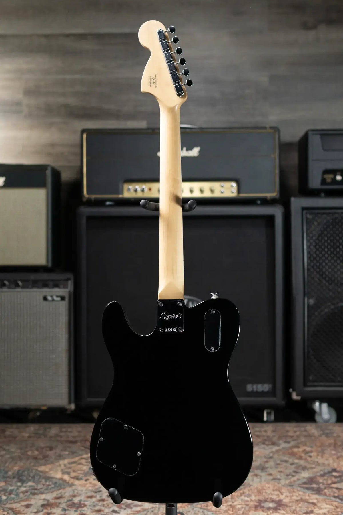 Squier Paranormal Troublemaker Telecaster Deluxe Bigsby Electric Guitar - Black