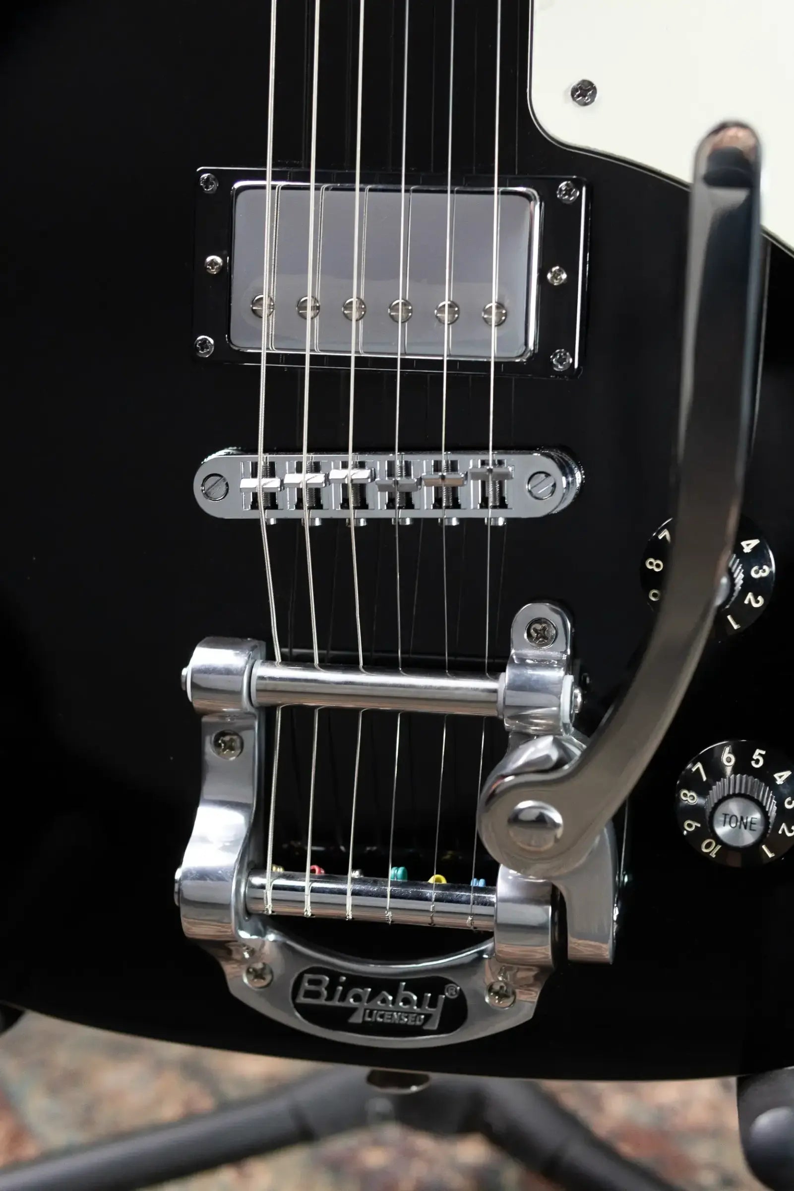 Squier Paranormal Troublemaker Telecaster Deluxe Bigsby Electric Guitar - Black