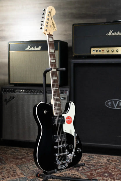 Squier Paranormal Troublemaker Telecaster Deluxe Bigsby Electric Guitar - Black