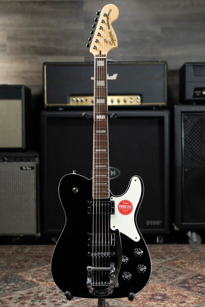 Squier Paranormal Troublemaker Telecaster Deluxe Bigsby Electric Guitar - Black