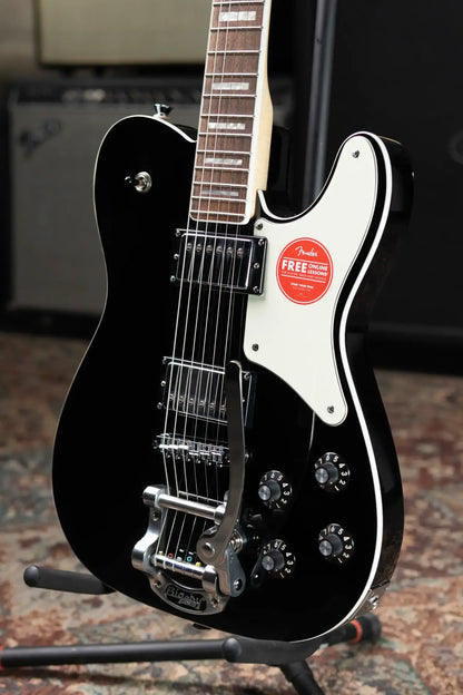 Squier Paranormal Troublemaker Telecaster Deluxe Bigsby Electric Guitar - Black