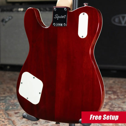 Squier Paranormal Troublemaker Telecaster Deluxe Bigsby Electric Guitar - Honey Sunburst