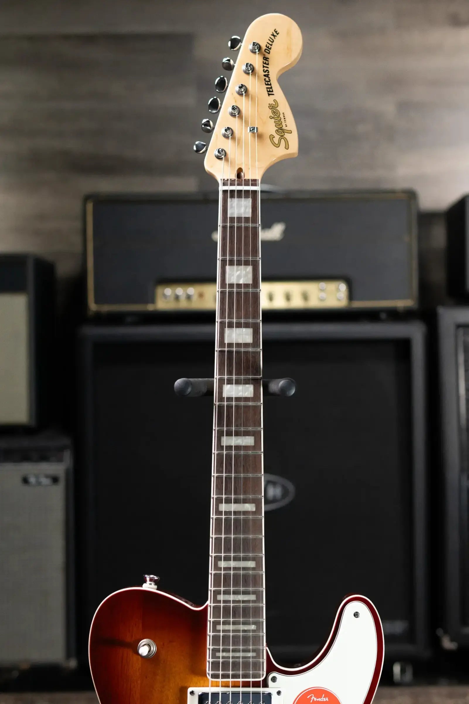 Squier Paranormal Troublemaker Telecaster Deluxe Bigsby Electric Guitar - Honey Sunburst