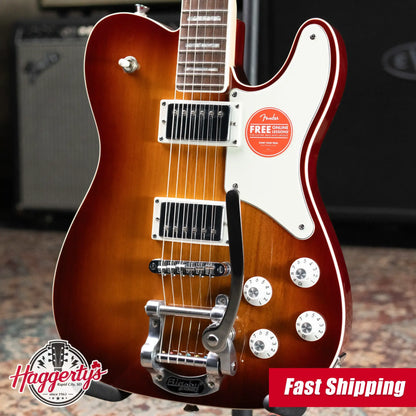 Squier Paranormal Troublemaker Telecaster Deluxe Bigsby Electric Guitar - Honey Sunburst