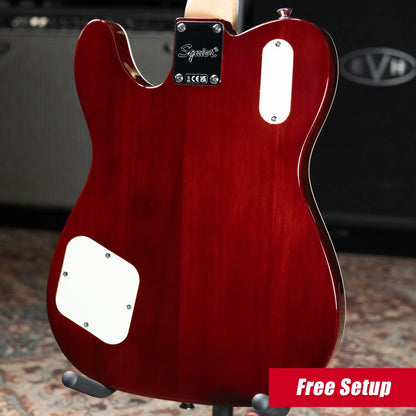 Squier Paranormal Troublemaker Telecaster Deluxe Bigsby Electric Guitar - Honey Sunburst