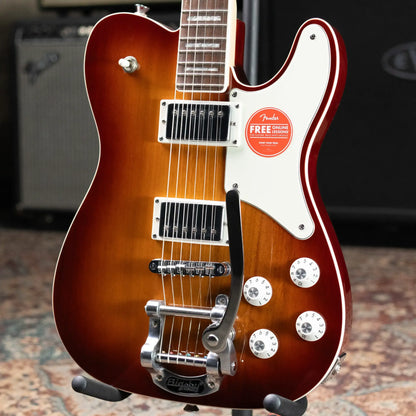 Squier Paranormal Troublemaker Telecaster Deluxe Bigsby Electric Guitar - Honey Sunburst