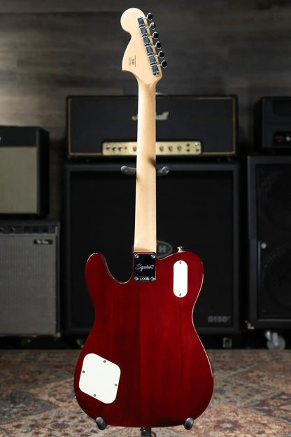 Squier Paranormal Troublemaker Telecaster Deluxe Bigsby Electric Guitar - Honey Sunburst