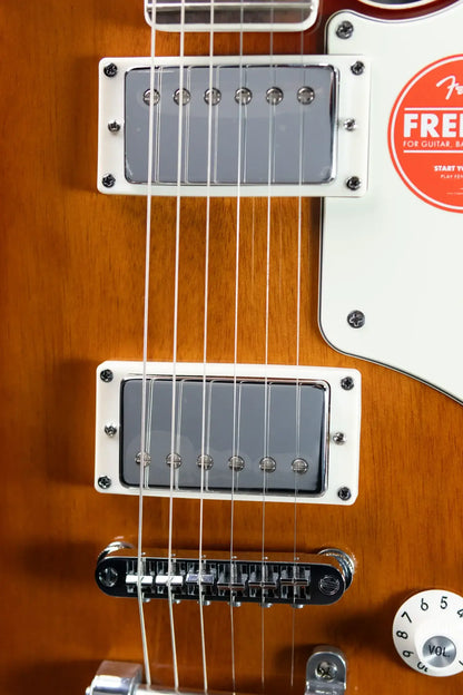 Squier Paranormal Troublemaker Telecaster Deluxe Bigsby Electric Guitar - Honey Sunburst