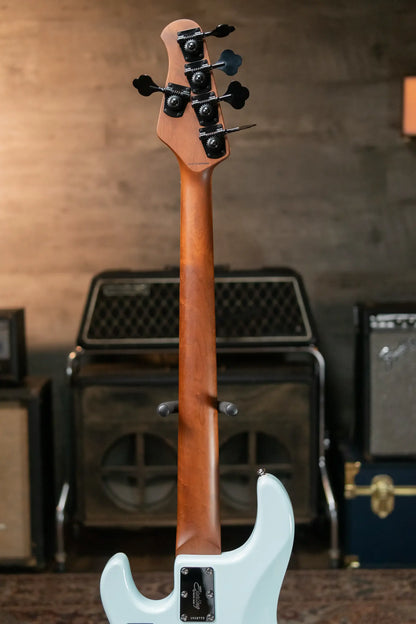 (RTO)Sterling by Music Man StingRay35 HH Bass Guitar - Daphne Blue with Gig Bag - Used