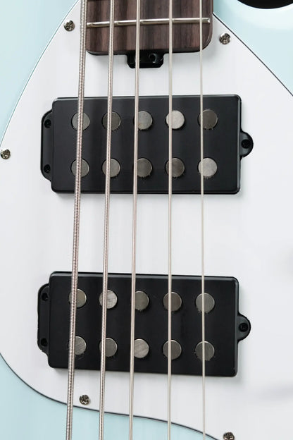 (RTO)Sterling by Music Man StingRay35 HH Bass Guitar - Daphne Blue with Gig Bag - Used