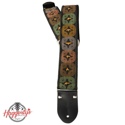 PRS Deluxe Retro Guitar Strap with Custom Jacquard - Orange Birds