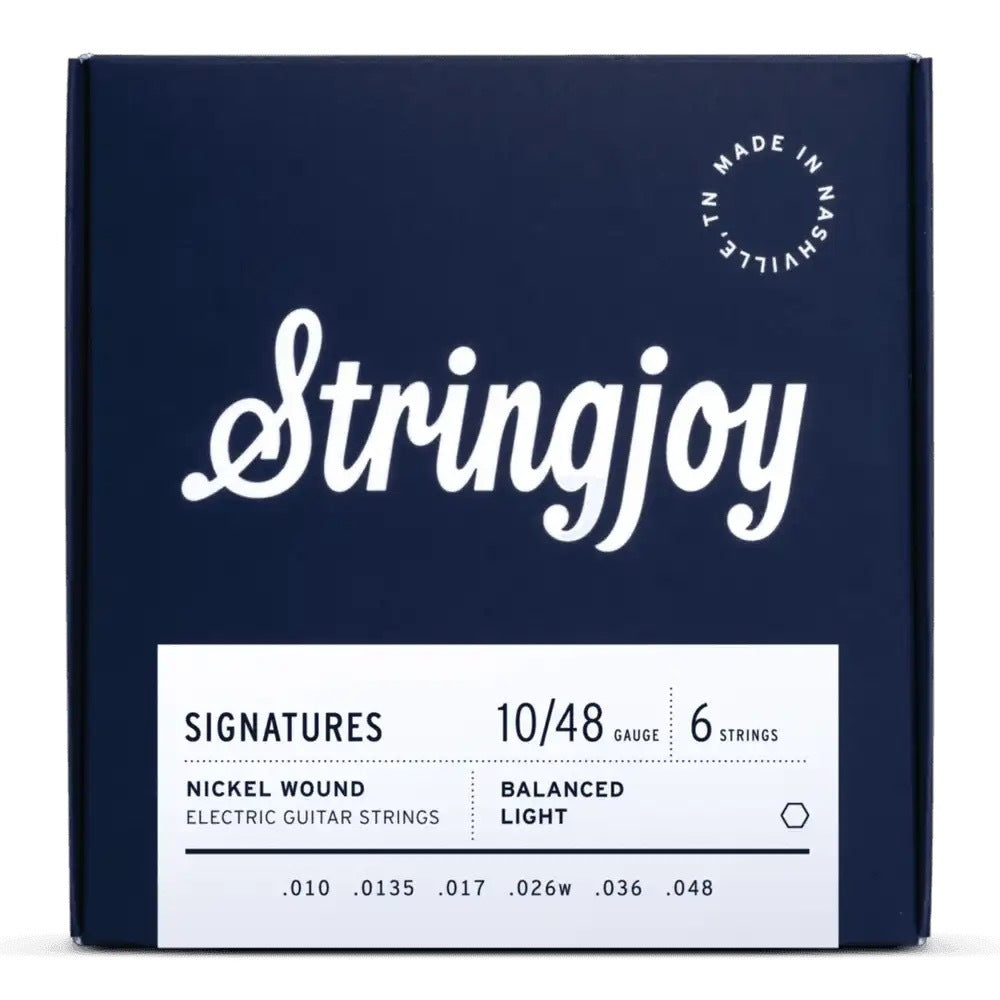 Stringjoy Signatures Balanced Light Gauge (10-48) Nickel Wound Electric Guitar Strings