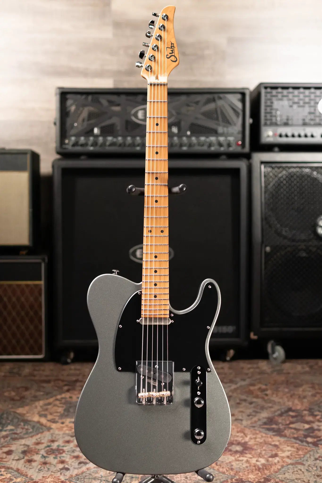 Suhr Andy Wood Signature Series Modern T Electric Guitars - AW Silver with Hardshell Case