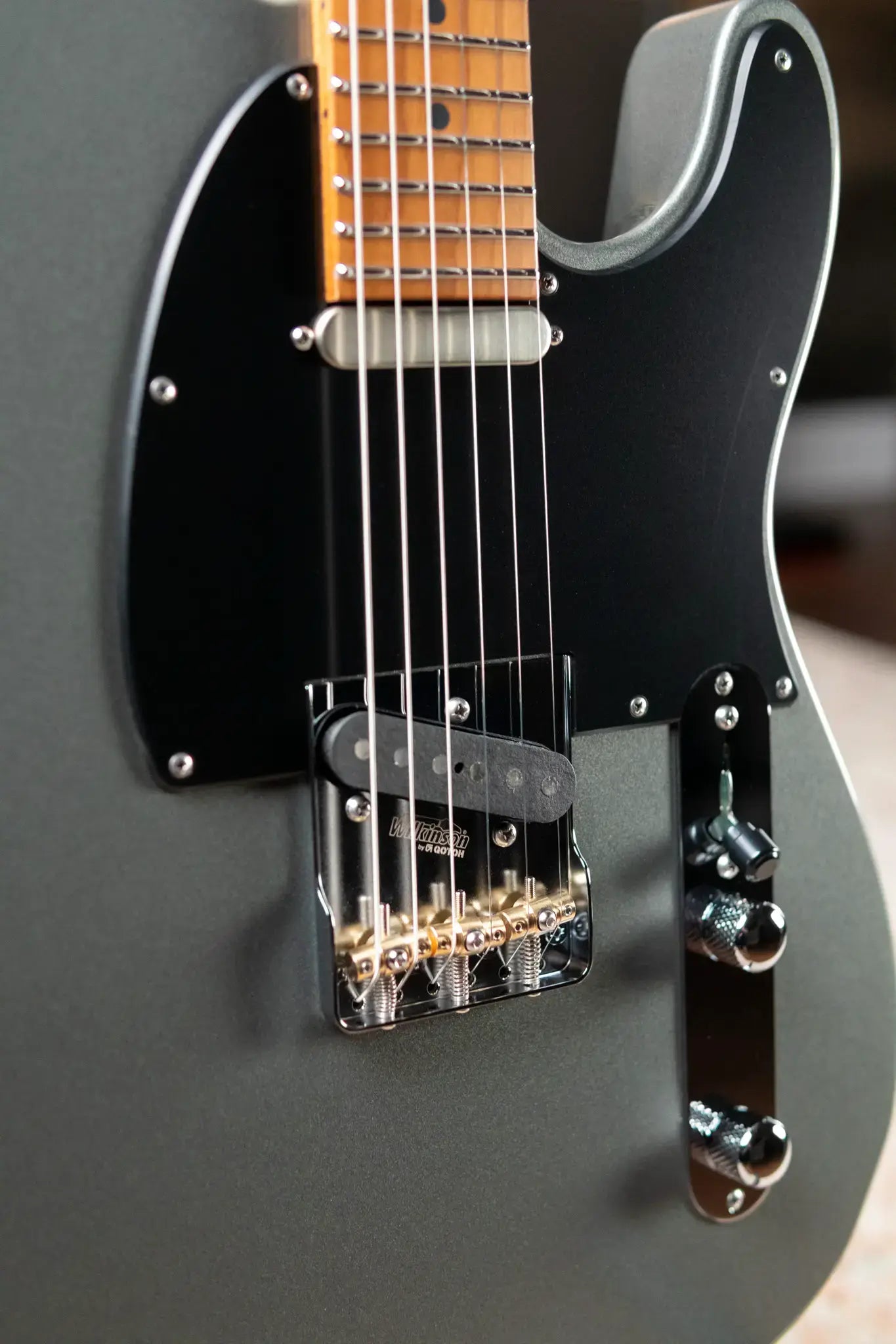 Suhr Andy Wood Signature Series Modern T Electric Guitar - Andy Wood Silver with Hardshell Case