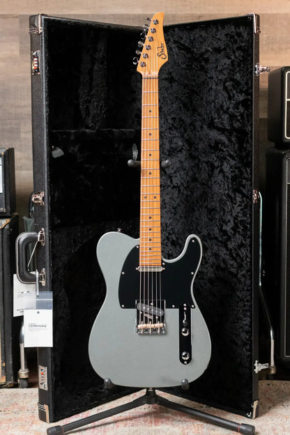 Suhr Andy Wood Signature Series Modern T Electric Guitar - Andy Wood Silver with Hardshell Case