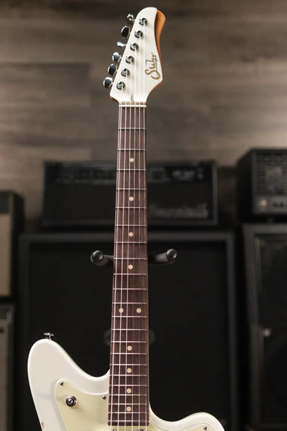 Suhr Classic JM Antique LE Electric Guitar - Olympic White with Gig Bag