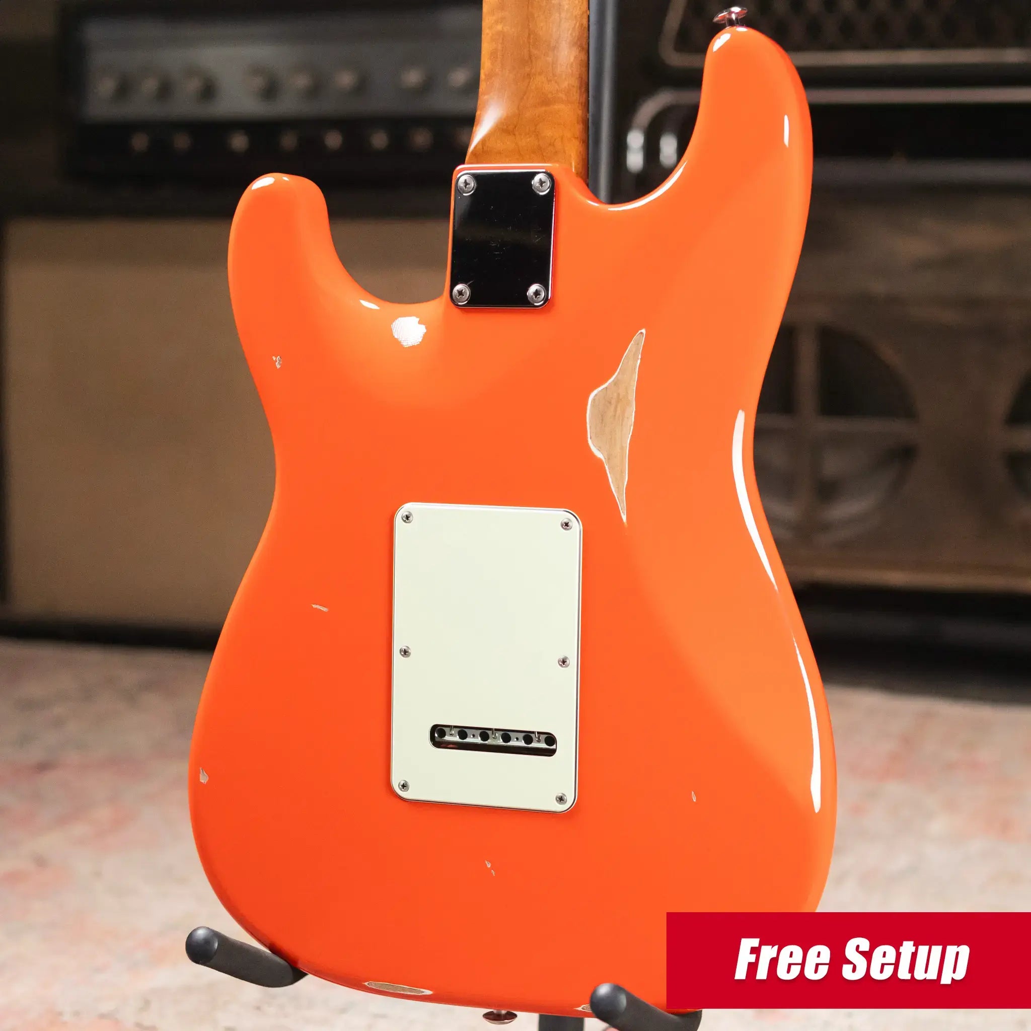 Suhr Custom Shop Classic S Antique Electric Guitar - Fiesta Orange with Hardshell Case