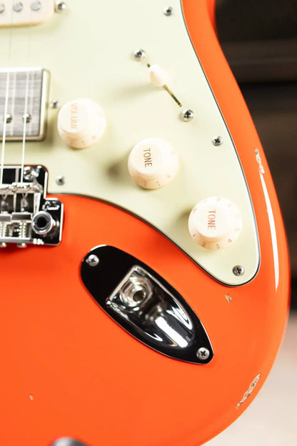 Suhr Custom Shop Classic S Antique Electric Guitar - Fiesta Orange with Hardshell Case