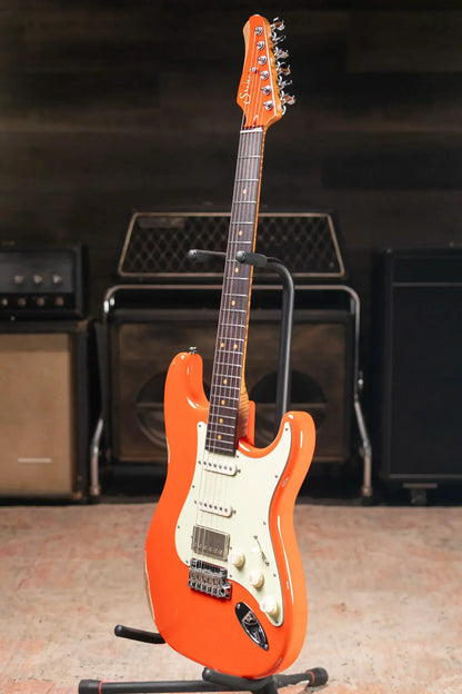 Suhr Custom Shop Classic S Antique Electric Guitar - Fiesta Orange with Hardshell Case