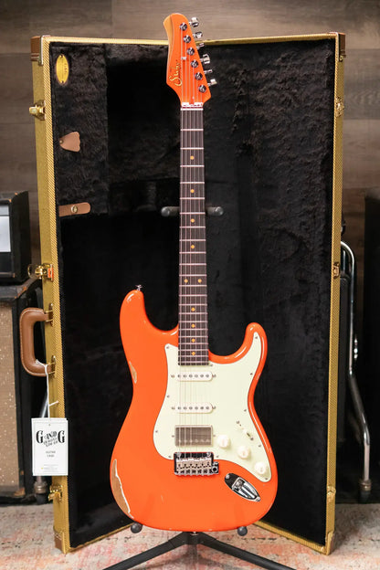 Suhr Custom Shop Classic S Antique Electric Guitar - Fiesta Orange with Hardshell Case