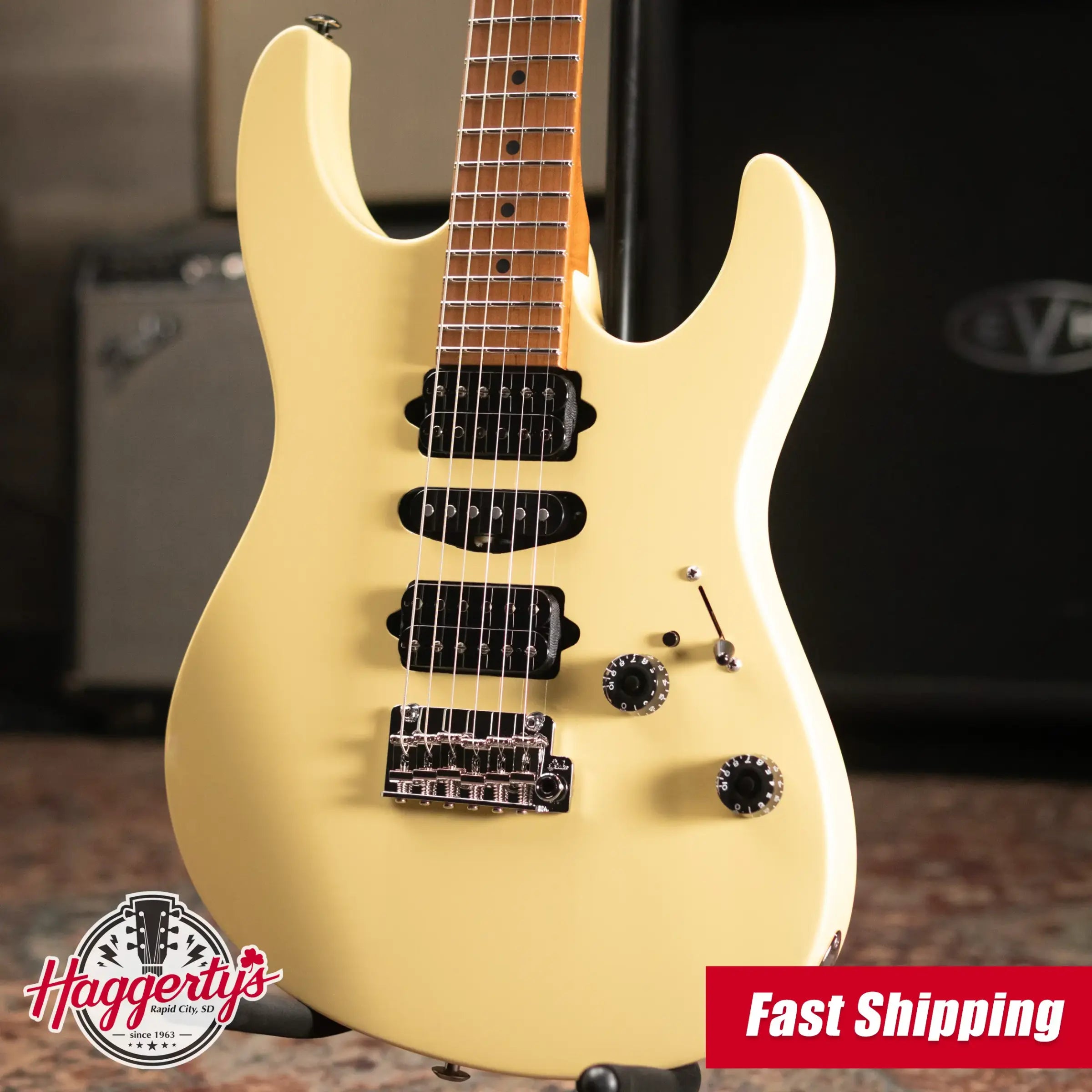Suhr Modern Antique LE Electric Guitar - Vintage Yellow with Hardshell Case
