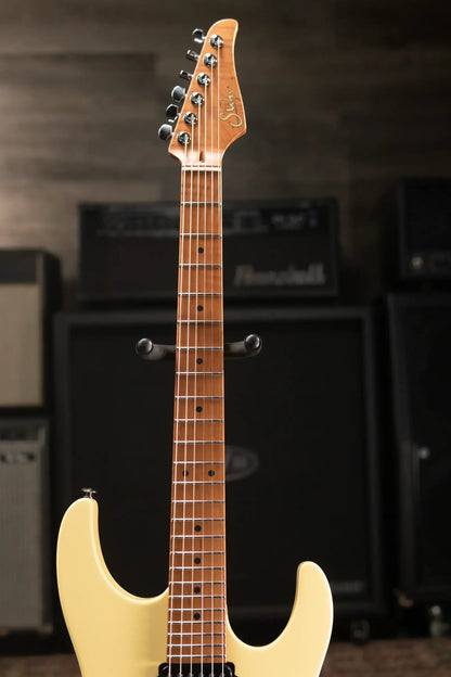 Suhr Modern Antique LE Electric Guitar - Vintage Yellow with Hardshell Case