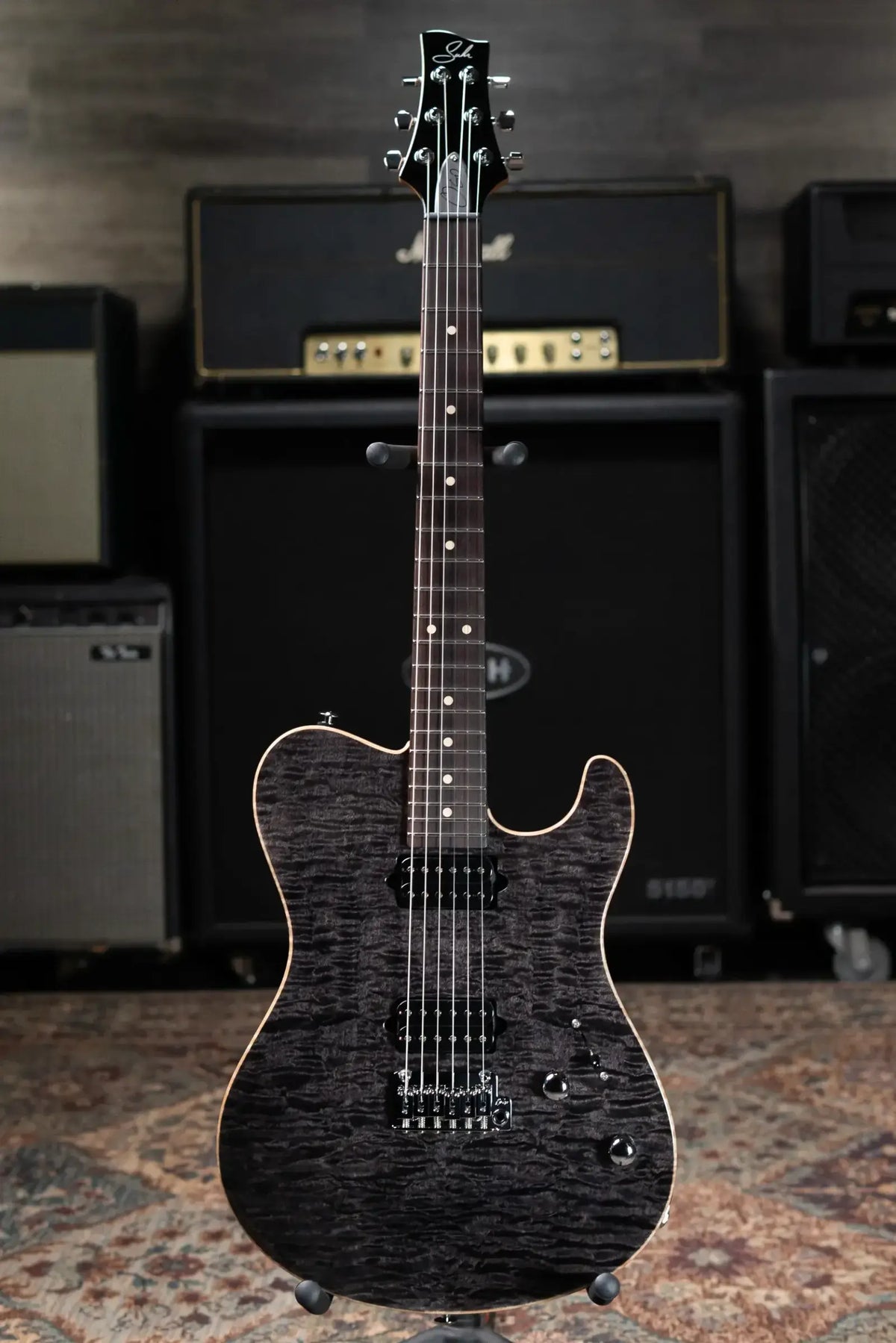 Suhr Oso Electric Guitar - Trans Black with Gig Bag