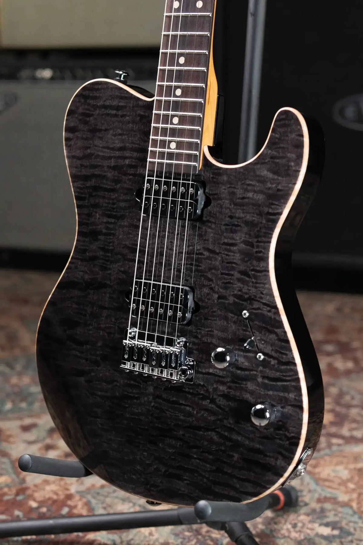 Suhr Oso Electric Guitar - Trans Black with Gig Bag