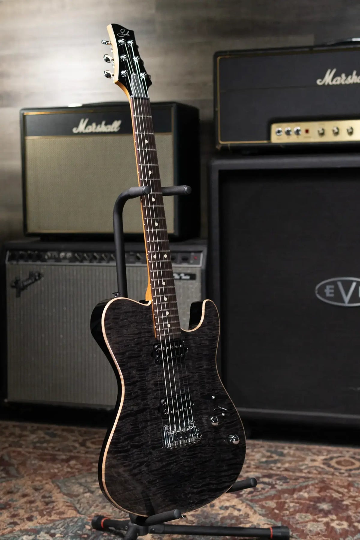 Suhr Oso Electric Guitar - Trans Black with Gig Bag