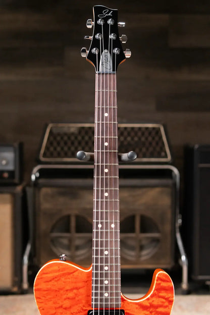Suhr Oso Short Scale Electric Guitar - Custom Orange Stain with Gig Bag