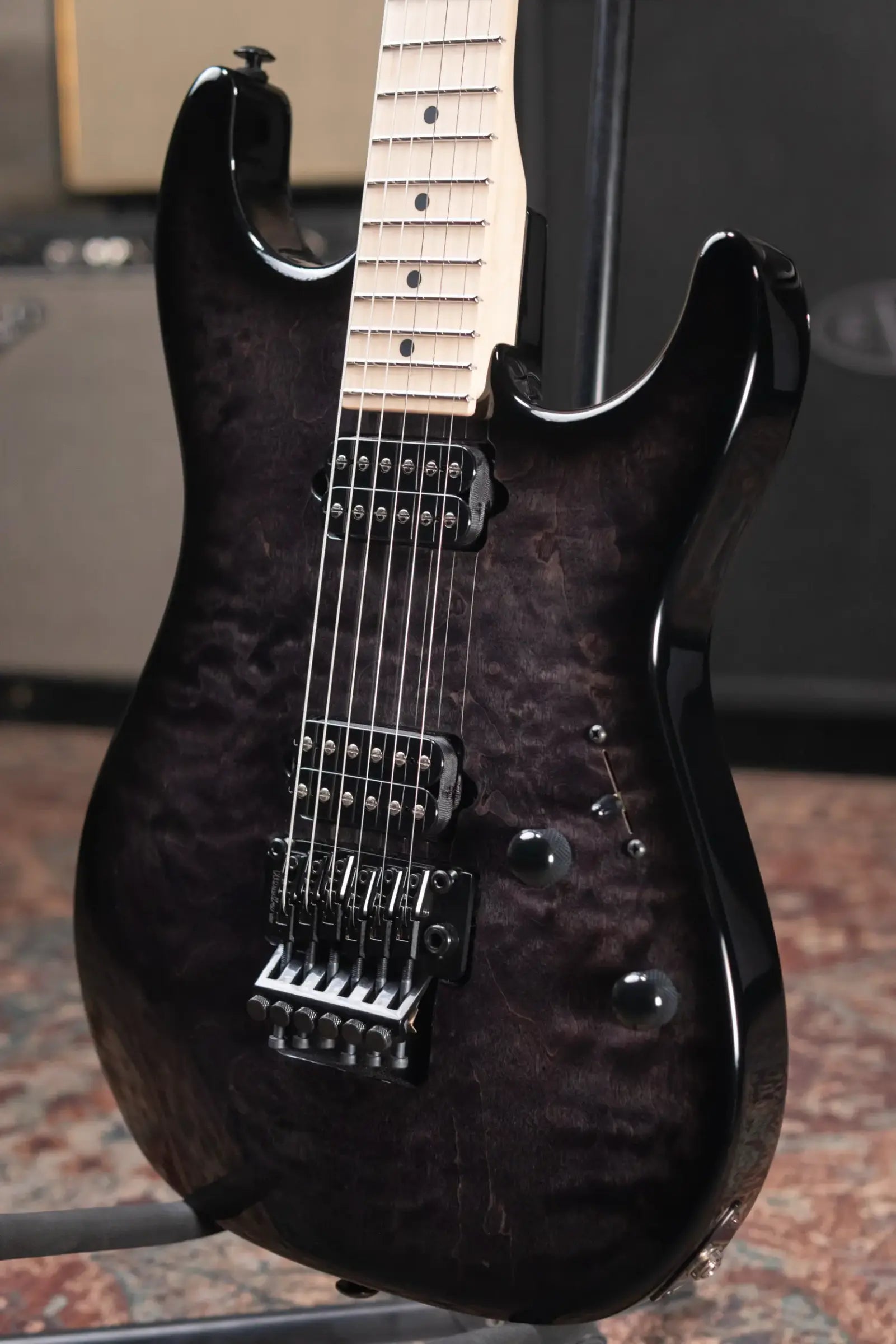 Suhr Standard Thin Burst Limited Edition Electric Guitar - Trans Black with Gig Bag