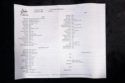 Suhr Standard Thin Burst Limited Edition Electric Guitar - Trans Black with Gig Bag