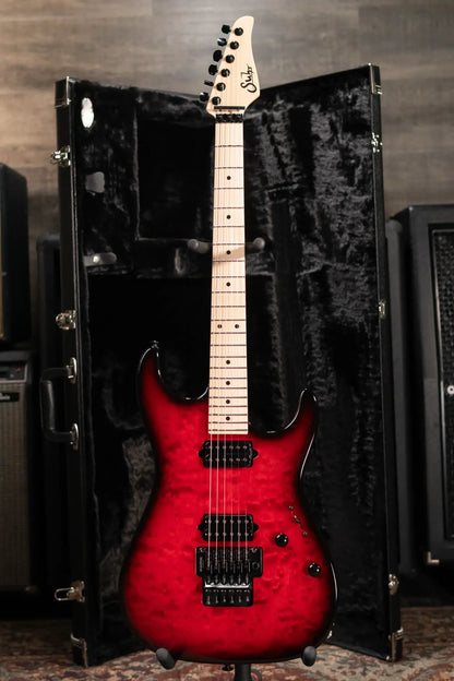 Suhr Standard Thin Burst Limited Edition Electric Guitar - Trans Red Thin Burst with Gig Bag