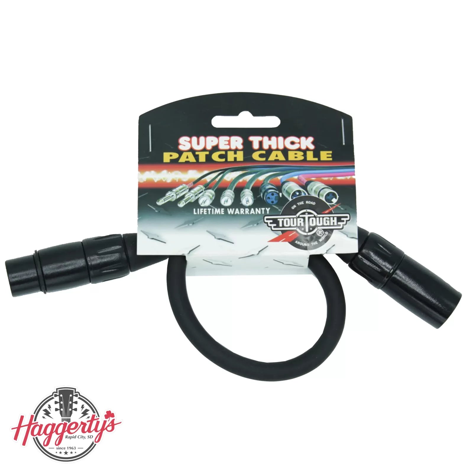 Tour Tough TMC100A XLRM to XLRF Microphone Cable, 1ft