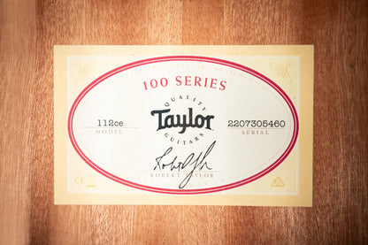 Taylor 112ce Grand Concert Acoustic/Electric Guitar with Gig Bag