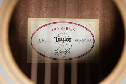 Taylor 112ce Grand Concert Acoustic/Electric Guitar with Gig Bag