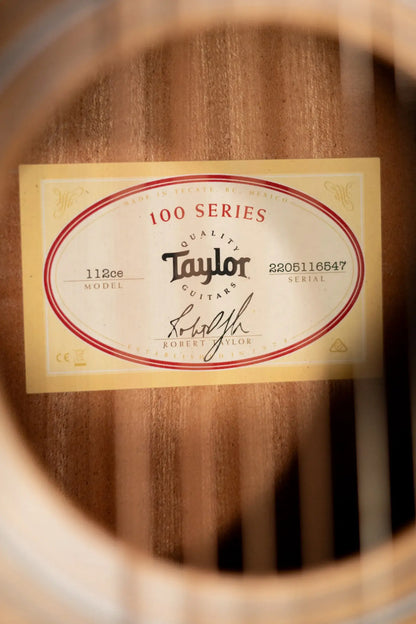 Taylor 112ce Grand Concert Acoustic/Electric Guitar with Gig Bag