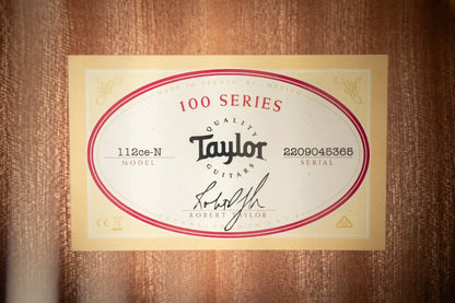 Taylor 112ce-N Nylon Grand Concert Acoustic/Electric Guitar with Gig Bag