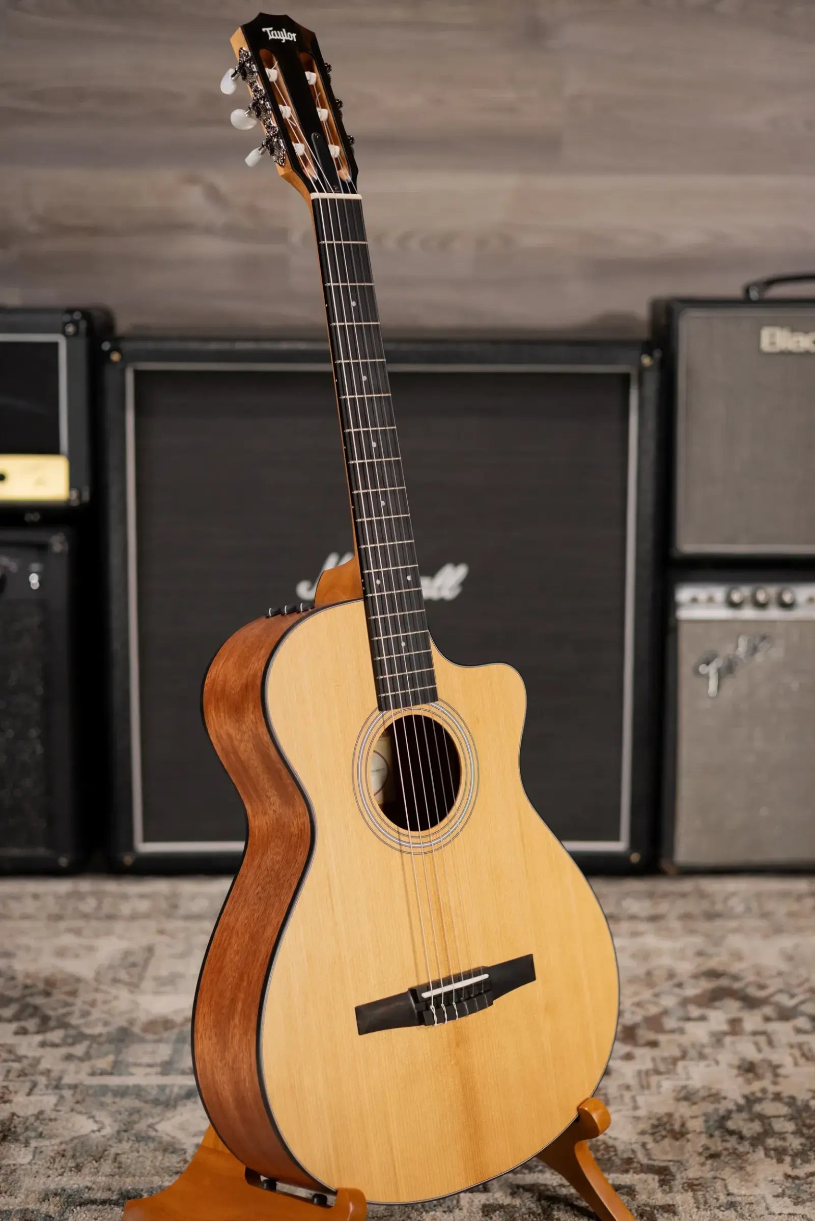 Taylor 112ce-N Nylon Grand Concert Acoustic/Electric Guitar with Gig Bag